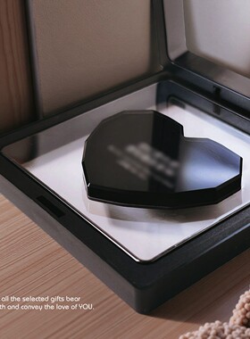 FS颂礼品原创个性超酷新品黑色多边爱心亚克力磁铁冰箱贴家居装饰