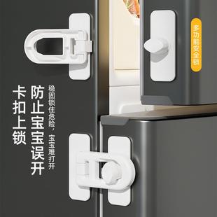 家用烤门锁锁儿童安全厨微波炉可用旋转房无需打箱孔烤箱锁扣 新款