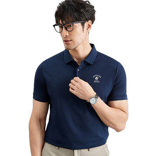 法派夏季薄款凉感POLO衫男士短袖翻领T恤纯色百搭中年商务体恤衫