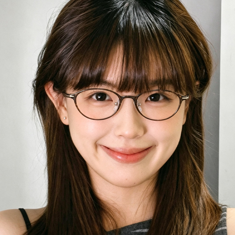 书呆子椭圆框眼镜架女款近视可配度数素颜镜超轻方圆脸显脸小窄框