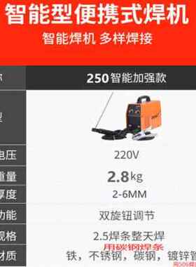 厂销厂销内置推力调节ZOP电焊机250可携式手提式220v家用自动小型