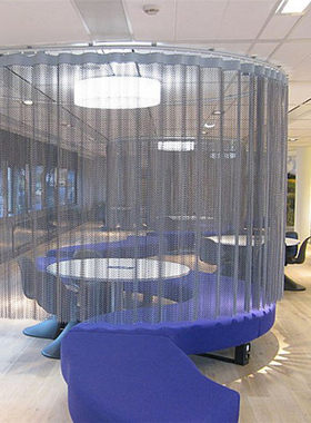 金属吊顶铁网窗帘客厅餐厅酒吧墙壁网帘隔断挂帘吊垂帘屏风屏风帘