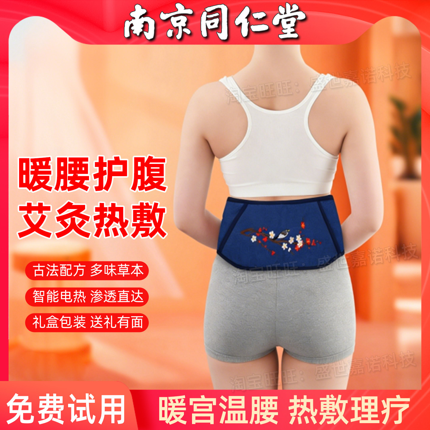 南京同仁堂艾绒护腰宝多味草本原料电加热智能控温理疗护腰宝乐家