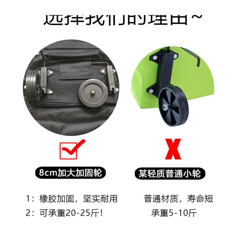 现货速发便携手拉购物车折叠买菜车带轮手提袋家用买菜神器超市轻