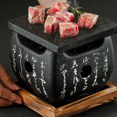 耐高温火山石烤肉炉日式文字木炭炉烤肉盘餐厅牛扒煎盘石板烧烤盘