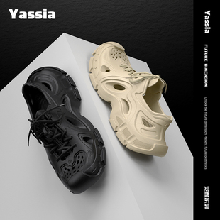 亚束觉醒运动洞洞鞋户外凉鞋男外穿新款涉水沙滩鞋溯溪拖鞋夏季女