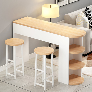 速发靠墙户台桌家用简约酒柜隔断柜台厅饭厅餐桌小吧型客高脚桌