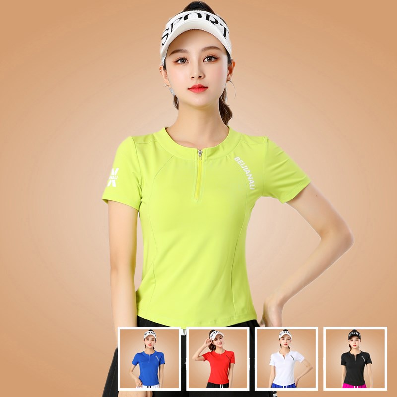 速发广场舞裤装运动新款服干衣健身操跑步短服套装跳舞速半拉上衣