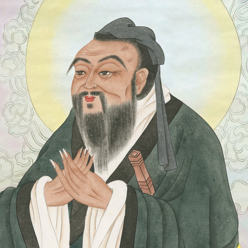 速发儒释道挂画孔子老子释迦牟尼圣像三教神像家居客厅供奉卷轴画