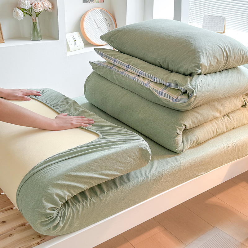 速发学生宿舍床上三件套全棉装件套高中住校被褥子全套一整套四六