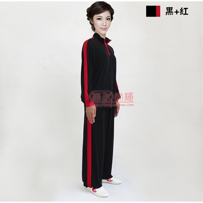 速发太极服木兰服套立领练功舞蹈服春夏中老年男木兰拳服装