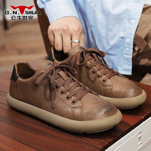 公牛世家复古男鞋2025新款