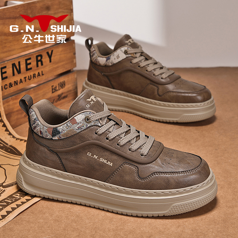 公牛世家男鞋2025新款复古