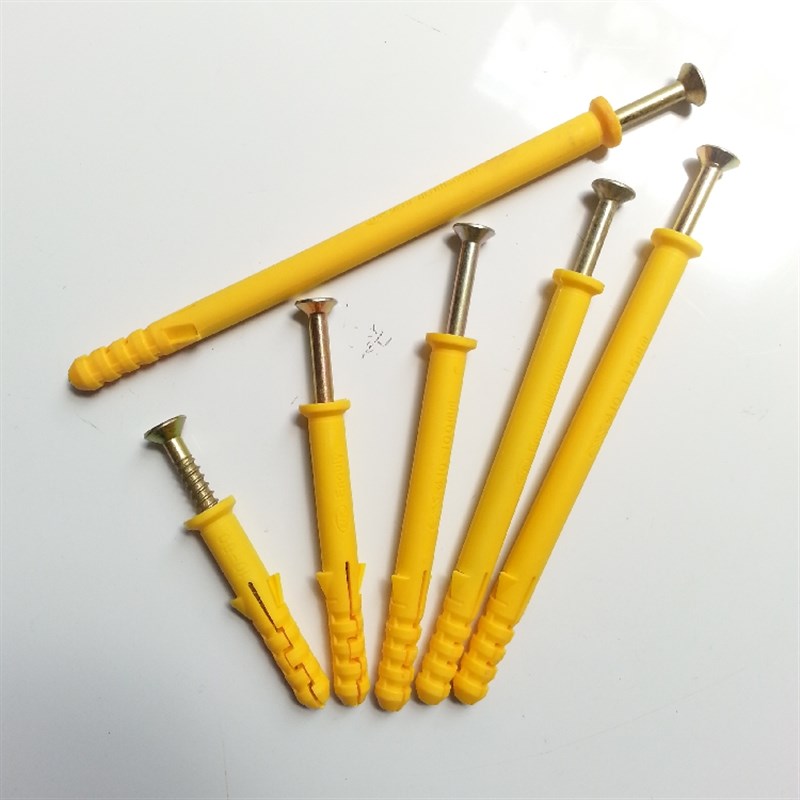 塑料膨胀螺丝涨管家用6mm8mm澎涨螺栓胀管加长蓬胀钉彭胀加厚套装