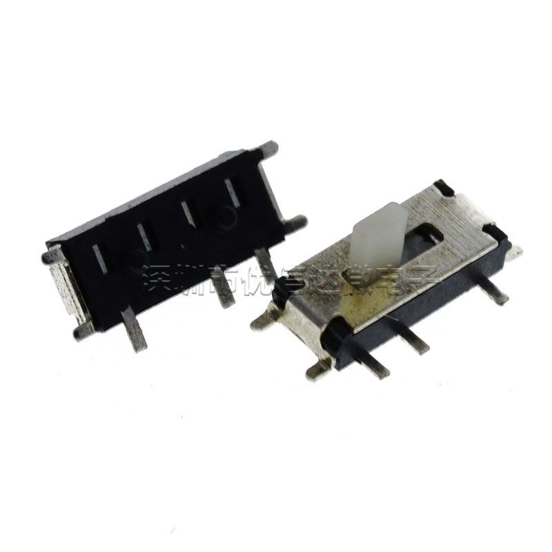 7脚拨动开关MSK12C02卡槽 带杠  卧式小拨动 迷你滑动动开关