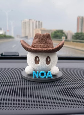 理想NOA定制3D打印理想同学NOA牛仔帽汽车中控载摆件VLA理想公仔