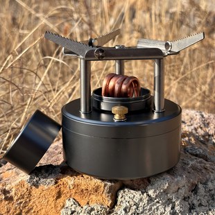自增压酒精炉野餐炉具防风户外便携气化卡式炉头露营煮茶烧水中国