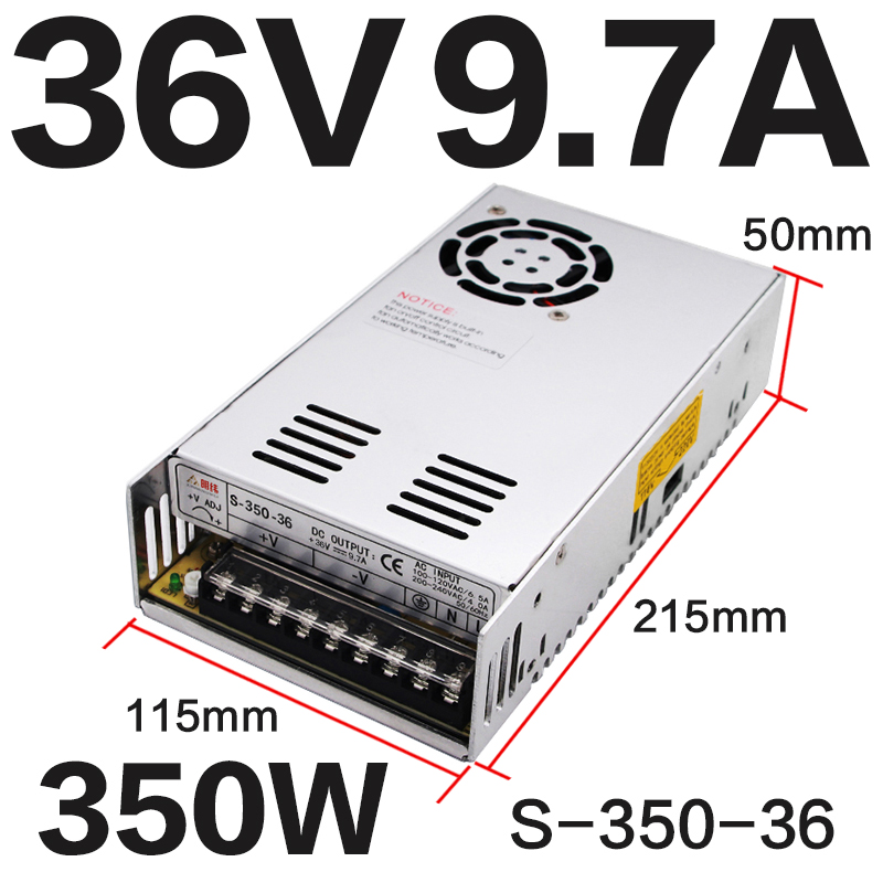 明纬NES/S-350W400-24v15a工业5V监控12v变压器直流开关电源盒48v