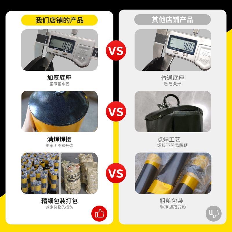U型防撞护栏钢管挡车器M型停车场道路栏杆阻车库限位加固隔离地桩