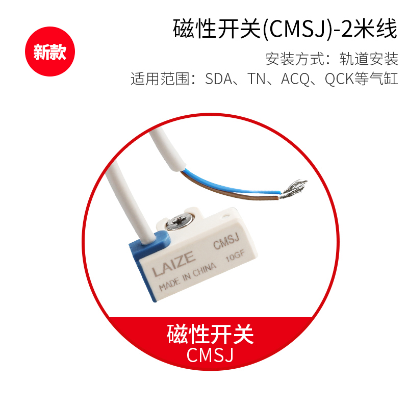 莱泽磁性开关CS1-F-M-U-J-G气缸磁性感应开关D-A93/M9B/M9N二三线