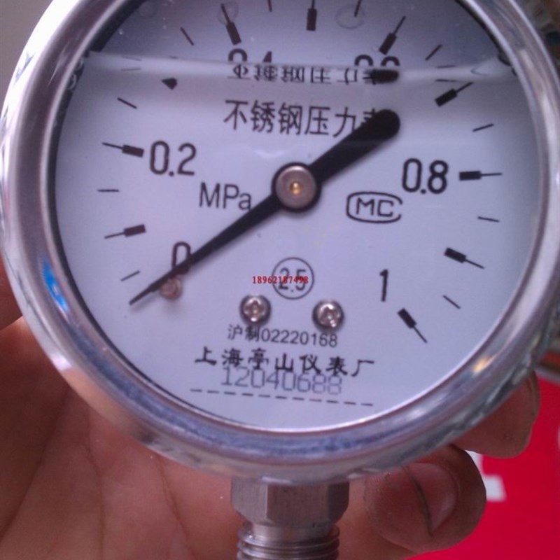 YN100BF 4Mpa 耐震不锈钢压力表 耐震耐腐上海亭山仪表厂