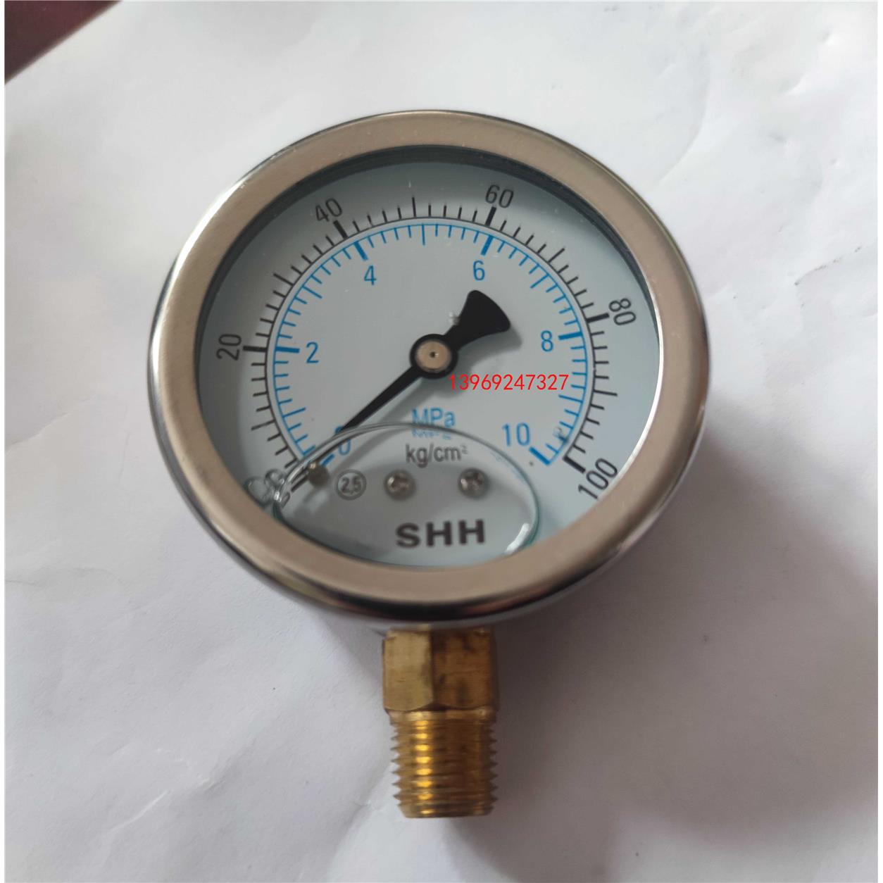 SHH10mpa100公斤耐震压力表YN60压力表10mpa抗震液压油压力表*