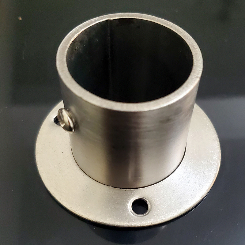 不锈钢法兰座衣柜挂衣杆托毛巾杆底座晾衣架家用圆管固定配件管座