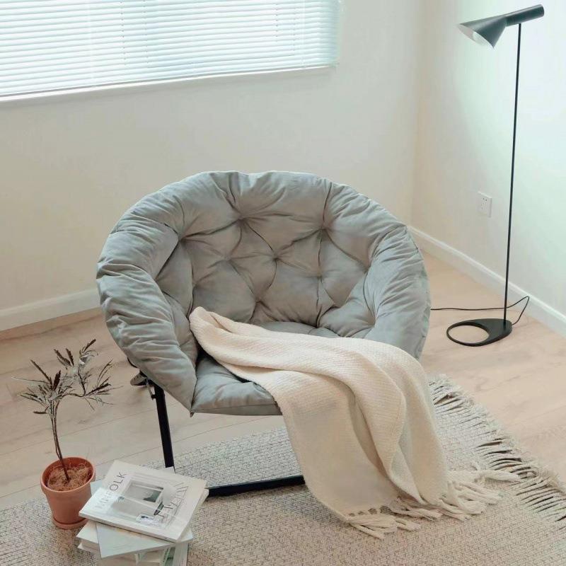 折叠躺椅阳台家用午休午睡靠背休闲椅孕妇懒人沙发月亮椅子