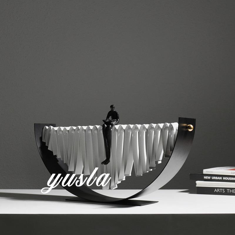 简约轻奢别墅酒店摆件样板间玄关柜客厅酒柜电视柜创意软装装饰品