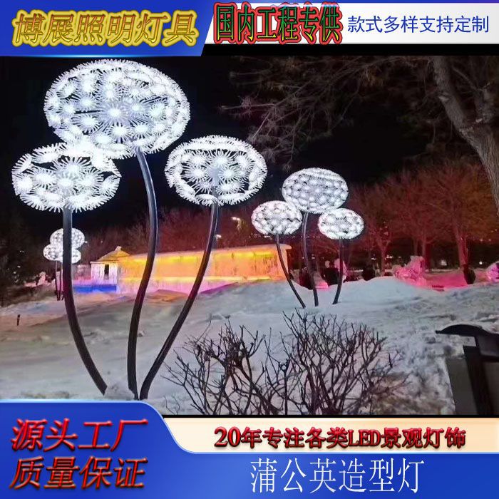 户外led亚克力蒲公英灯景区灯具广场景观灯新款小区装饰芦苇灯