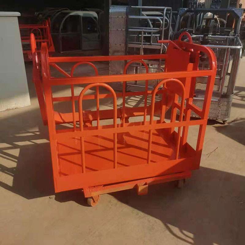 外墙施工吊车吊篮 建筑工地高空作业用吊篮 双人工作吊车吊篮