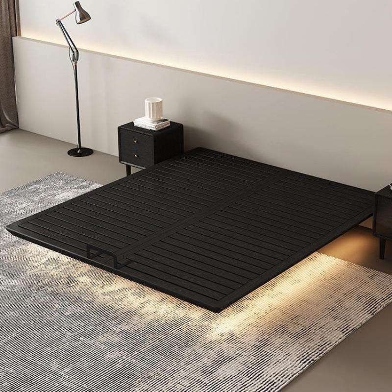 无床头悬浮床全实木主卧双人床小户型架子排骨架床无靠背榻榻米床