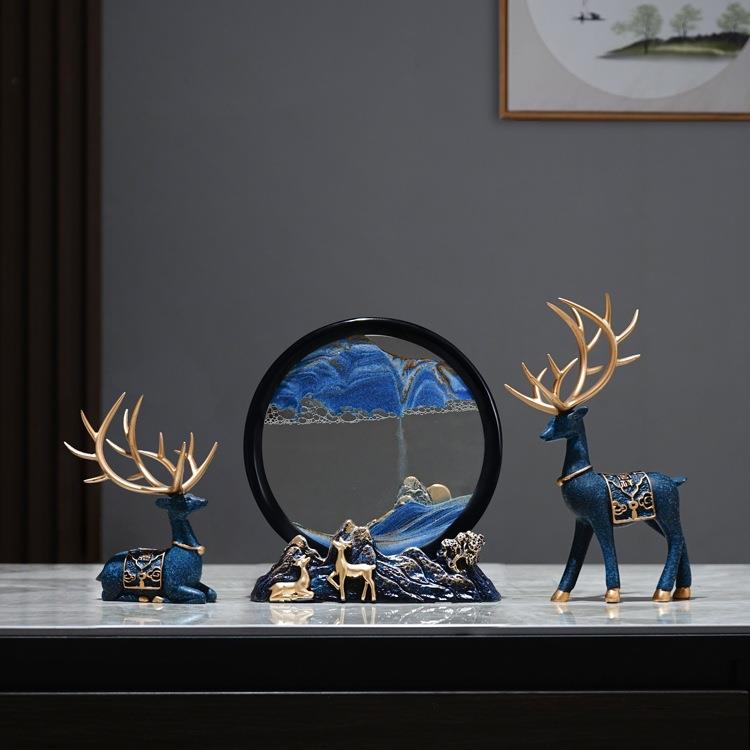 流沙画创意沙漏摆件家居饰品电视柜客厅酒柜玄关装饰品办公室摆设