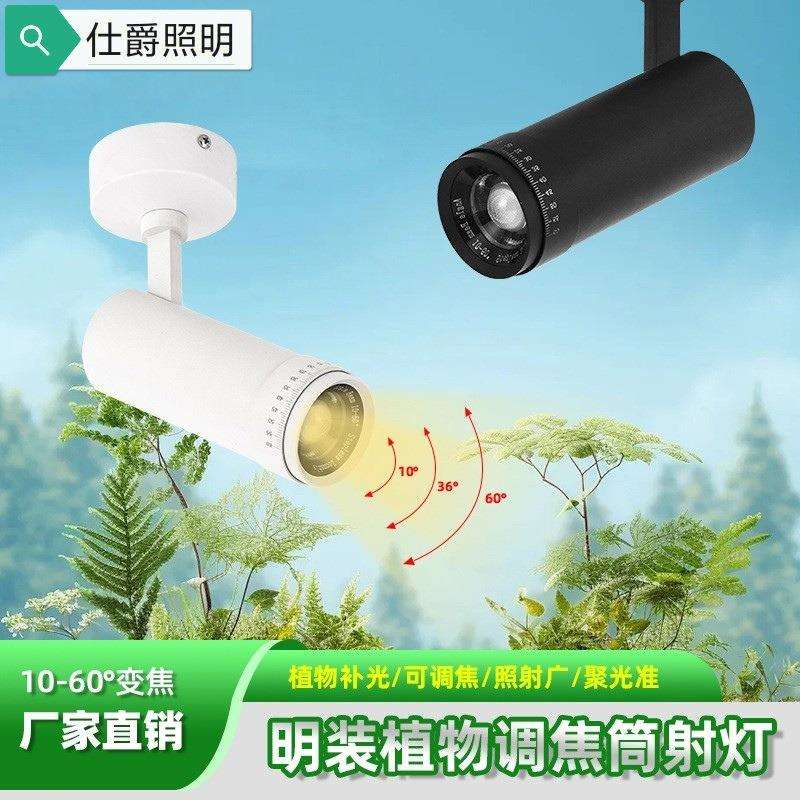 全光谱吸顶款可调10-60度光束角室内植物补光灯阳台造景小太阳绿