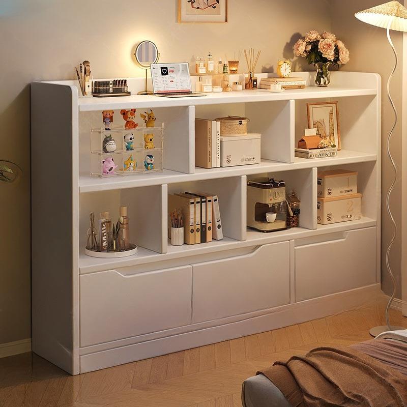 收纳柜多功能书柜书架落地格架家用置物架客厅展示柜卧室储物柜子