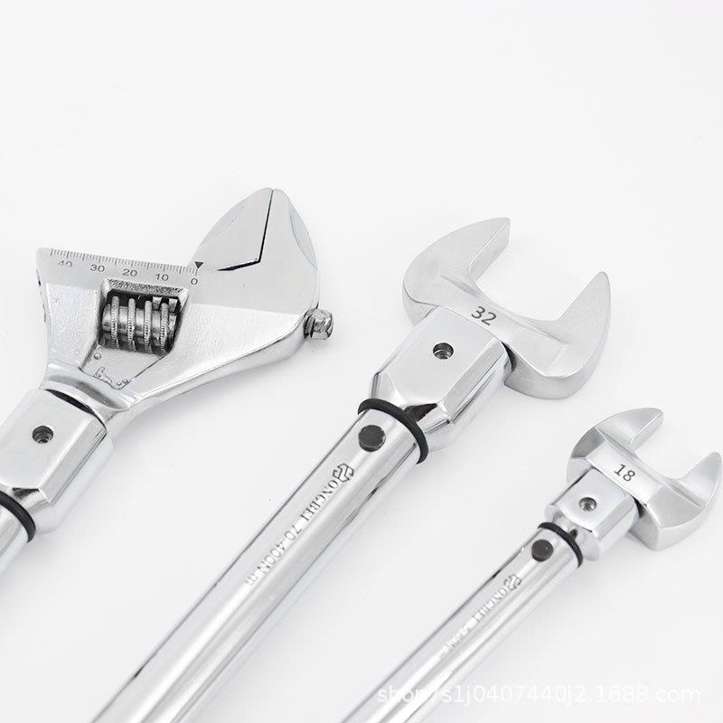 预置式扭矩公斤扳手汽修力矩扳德式可换头可调扭力套筒单头扳手