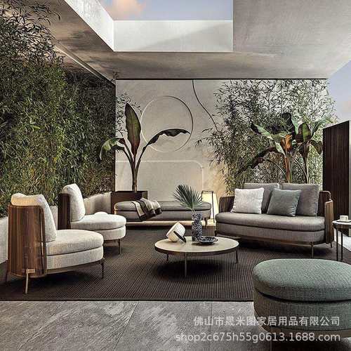 北欧户外编藤沙发藤椅休闲别墅庭院露天阳台花园室外藤家具组合