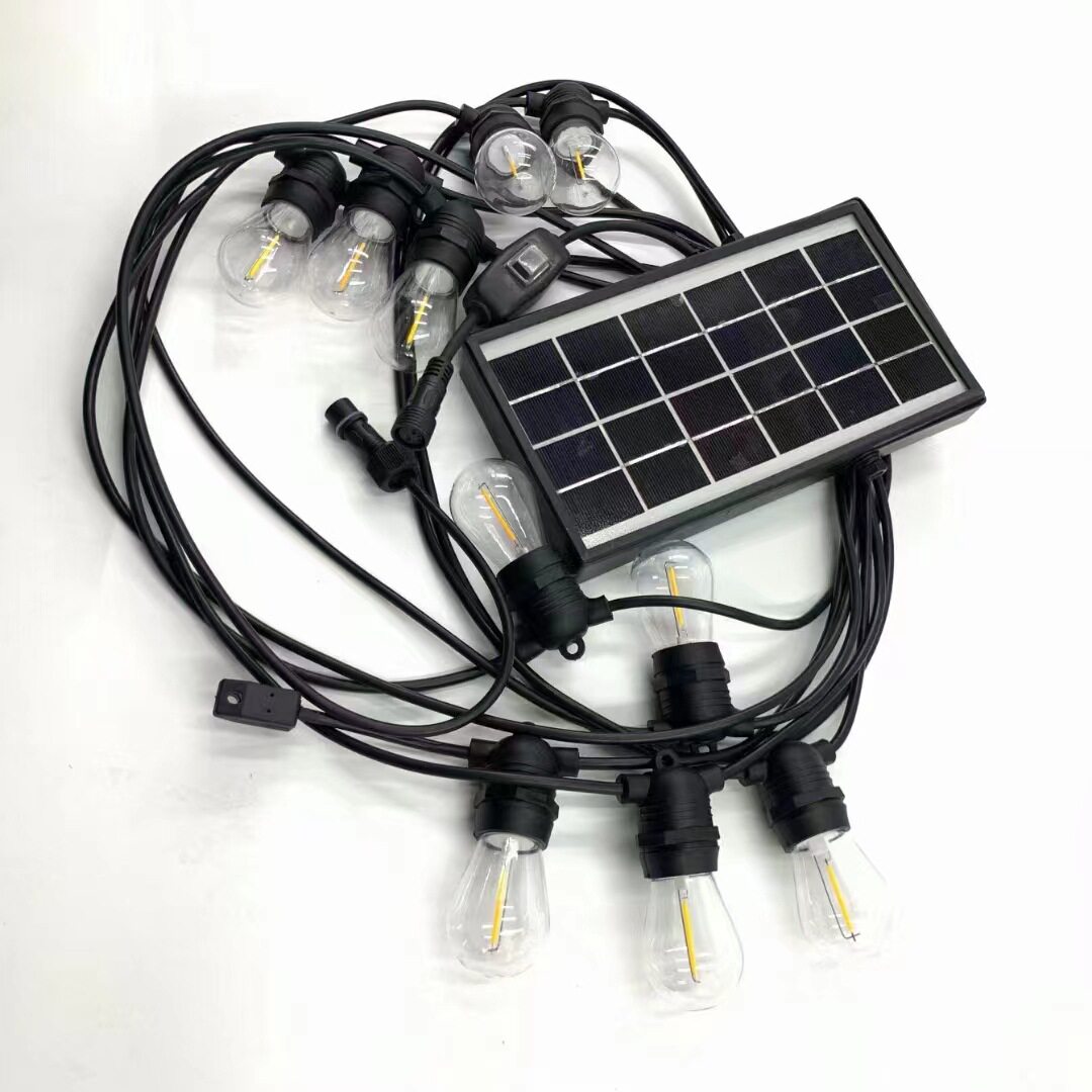 户外防水LED太阳能灯串线