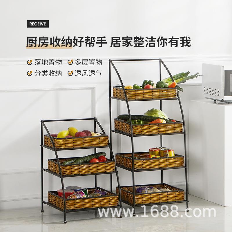 铁艺多功能水果架子 货架蔬菜铁艺架 水果店超市水果货架展示架子