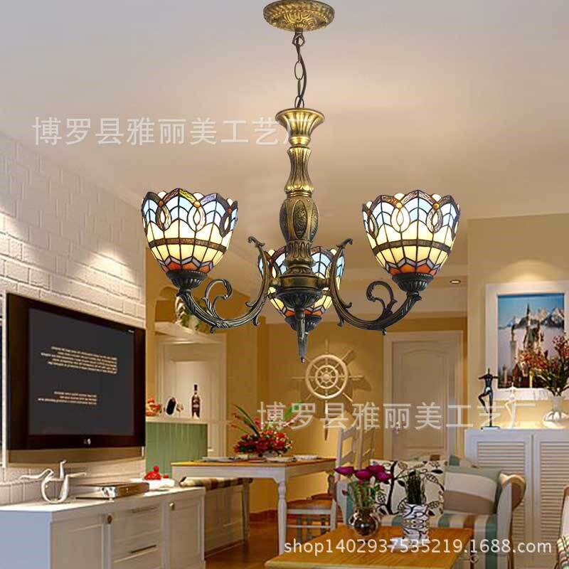 客厅酒店客房工程吊灯地中海风格吊灯艺术铁艺灯饰灯具