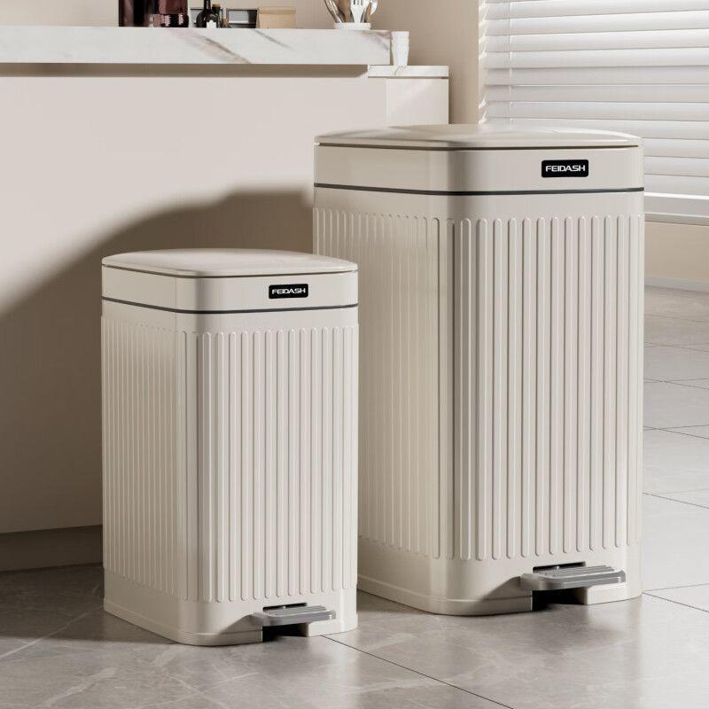 垃圾桶客厅手按脚踏式双开盖卫生间厕所带盖密封夹缝垃圾桶夜半