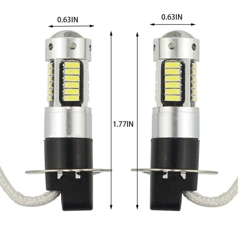 汽车LED前雾灯H1 H3 4014 30SMD后雾灯 880 881 防雾灯 T10示宽灯