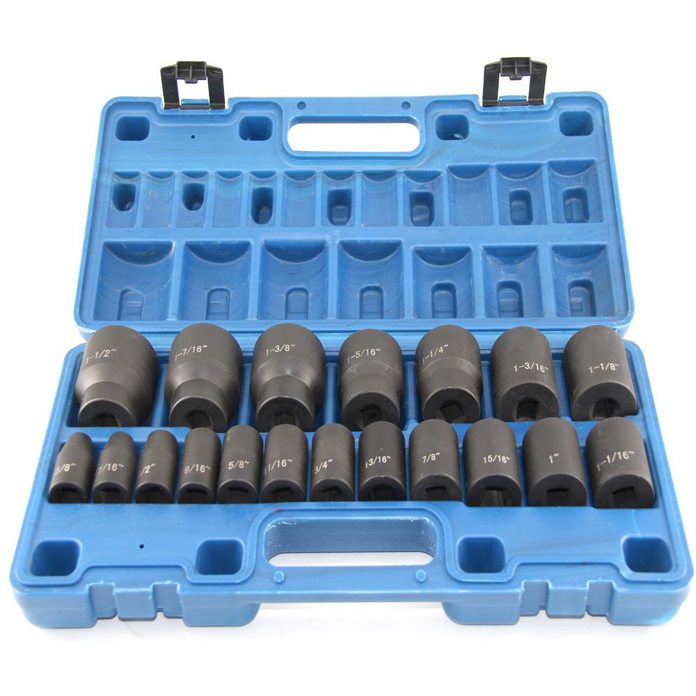 19件套1/2英制冲击气动套筒组套 套筒扳手 风炮工具 风动短套筒