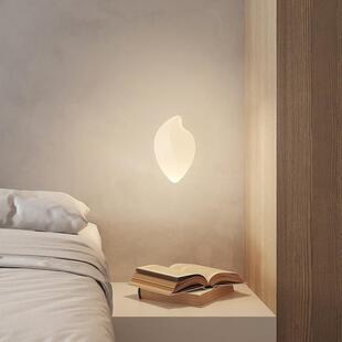 壁灯北欧奶油风玄关过道装饰灯全光谱温馨儿童房贝壳卧室床头夜灯