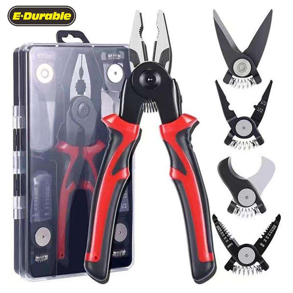 跨境爆新款多用途工具五合一可换头工具组套多功能钳电工专用套装