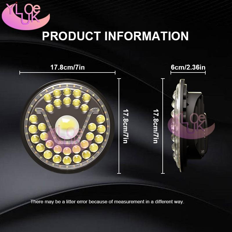 YLK新品汽车led大灯7寸高远低光牧马人大灯哈雷摩托led车灯汽车