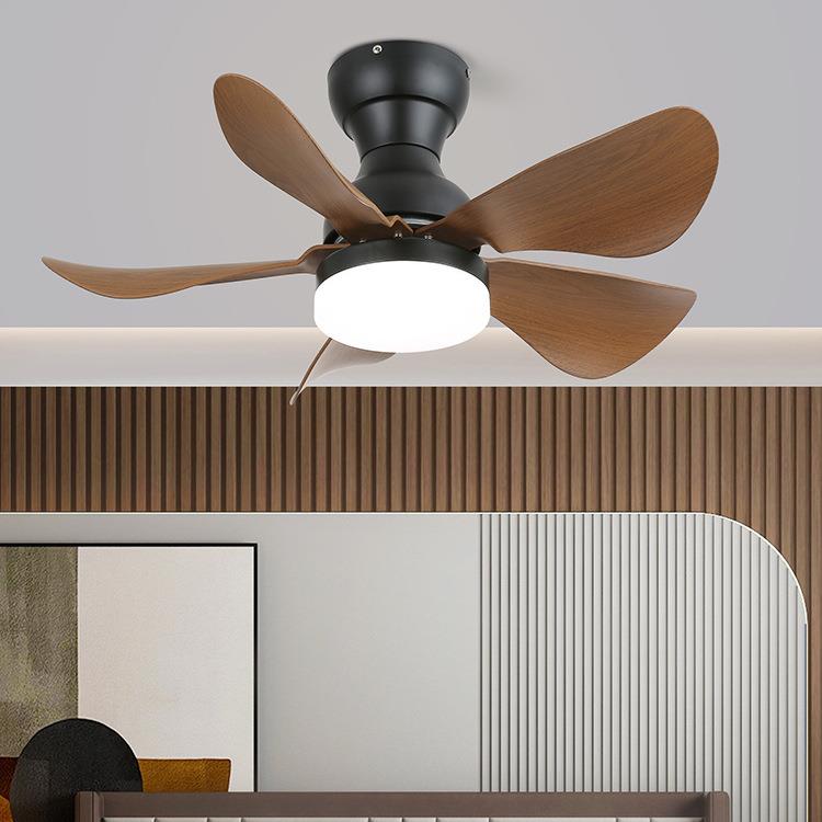 法式复古主卧室静音风扇吊灯儿童房智能超强风力餐厅吸顶小电扇灯