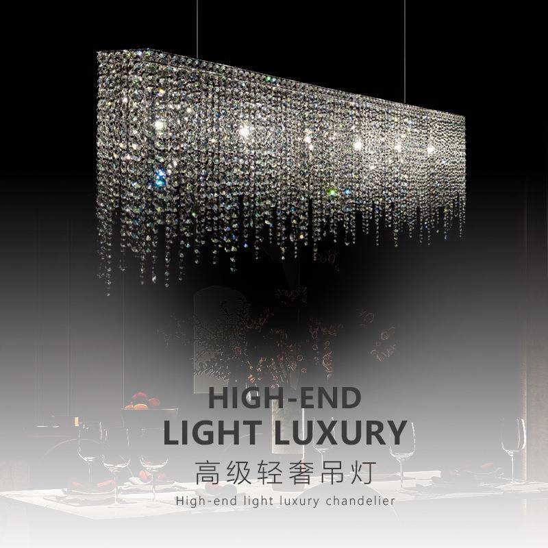 意大利轻奢水晶吊灯餐厅餐桌客厅设计师室内酒店前台岛台吧台家居