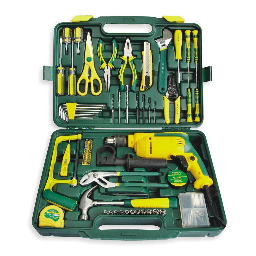 胜达 98件套家装电钻工具套装/五金组合工具箱 家装常用工具组套
