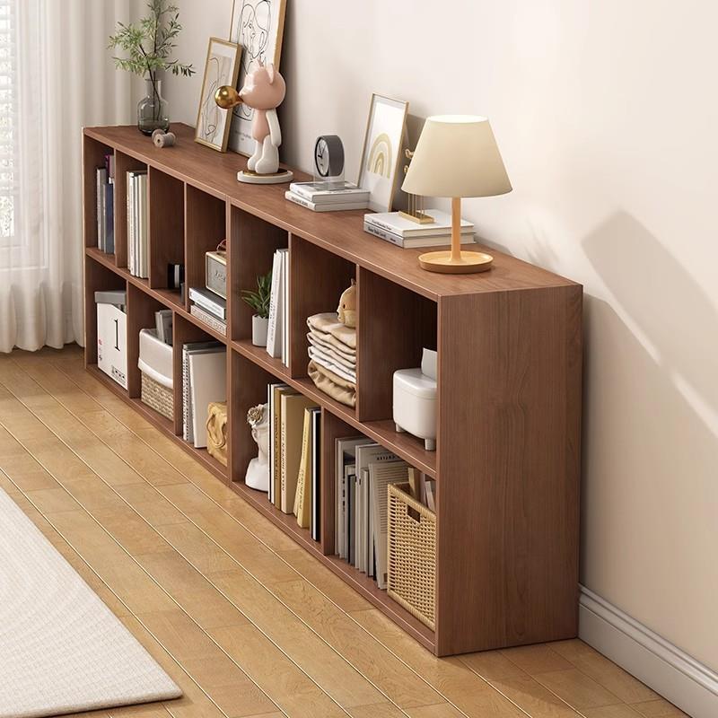 书柜书架简易置物架落地格子小书柜简约客厅矮柜储物柜卧室收纳架